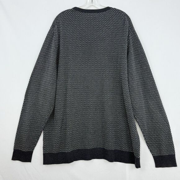 OLD NAVY Men's Sweater 3XL TALL Crew Neck Grey White Long Sleeves - Picture 3 of 13